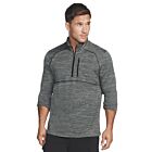 Skechers Mens On The Road Mock Neck Heathered 1/4 Zip Midlayer Sweater