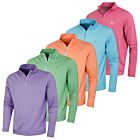 Peter Millar Mens Perth Melange Performance 1/4 Zip Golf Stretch Sweater