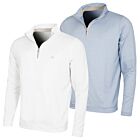 Peter Millar Mens Albatross Cotton-Blend Pique Quarter-Zip Golf Sweater