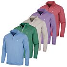 Peter Millar Mens Perth Melange 1/4 Zip Golf Stretch Sweater