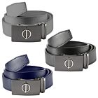 Oscar Jacobson Mens Leather Ratchet Buckle Cut To Fit Chrome Golf Belt