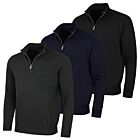 Oscar Jacobson Mens Wetherby 1/4 Zip Soft Stylish Golf Sweater