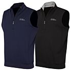 Oscar Jacobson Mens Trent Sleeveless Half Zip Stretch Knitted Golf Vest