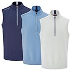 Oscar Jacobson Mens Drew Moisture Wicking Sleeveless Golf Sweater Vest