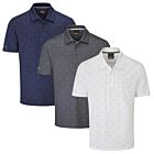 Oscar Jacobson Mens Burrows Modern Golf Club Print UPF 50+ Polo Shirt