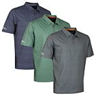 Oscar Jacobson Mens Guildford Lightweight Quick Dry Print Golf Polo Shirt