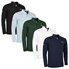 Oscar Jacobson Mens Durham Long Sleeve Stretch Golf Polo Shirt