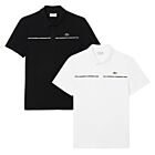 Lacoste Mens Regular Fit L.12.12 Cotton Piqu� Trim Straight Cut Polo Shirt