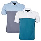 Stuburt Mens Evolve Duo Block Moisture Wicking Golf Polo Shirt
