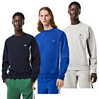 Lacoste Mens SH5605 Brushed Fleece Cut & Sew Colourblock Crew Neck Sweater