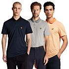 Lyle & Scott Mens Light Microstripe Eagle Logo Golf Polo Shirt