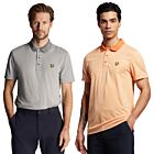 Lyle & Scott Mens Light Microstripe Eagle Logo Golf Polo Shirt