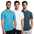 Lyle & Scott Mens Tech Collar Logo Regular Fit Recycled Polo Shirt