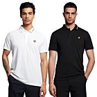 Lyle & Scott Mens Tech Collar Logo Regular Fit Recycled Polo Shirt