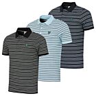 Lyle & Scott Mens Green Eagle Striped Classic Golf Polo Shirt
