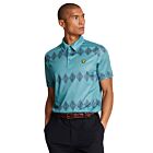 Lyle & Scott Mens Argyle Print Breathable Sweat-Wicking Polo Shirt