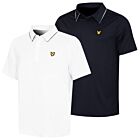 Lyle & Scott Mens Contrast Collar Breathable Comfy Golf Polo Shirt