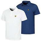 Lyle & Scott Mens Cross Print Stretch Breathable Golf Polo Shirt