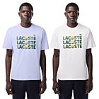 Lacoste Mens Branded Text Croc Logo Cotton Classic Fit Crew T-Shirt