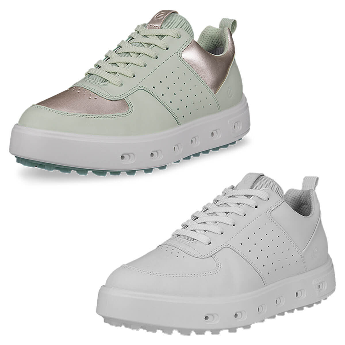 Ecco Womens Street 720 Leather Waterproof Hybrid Spikeless Golf Shoes