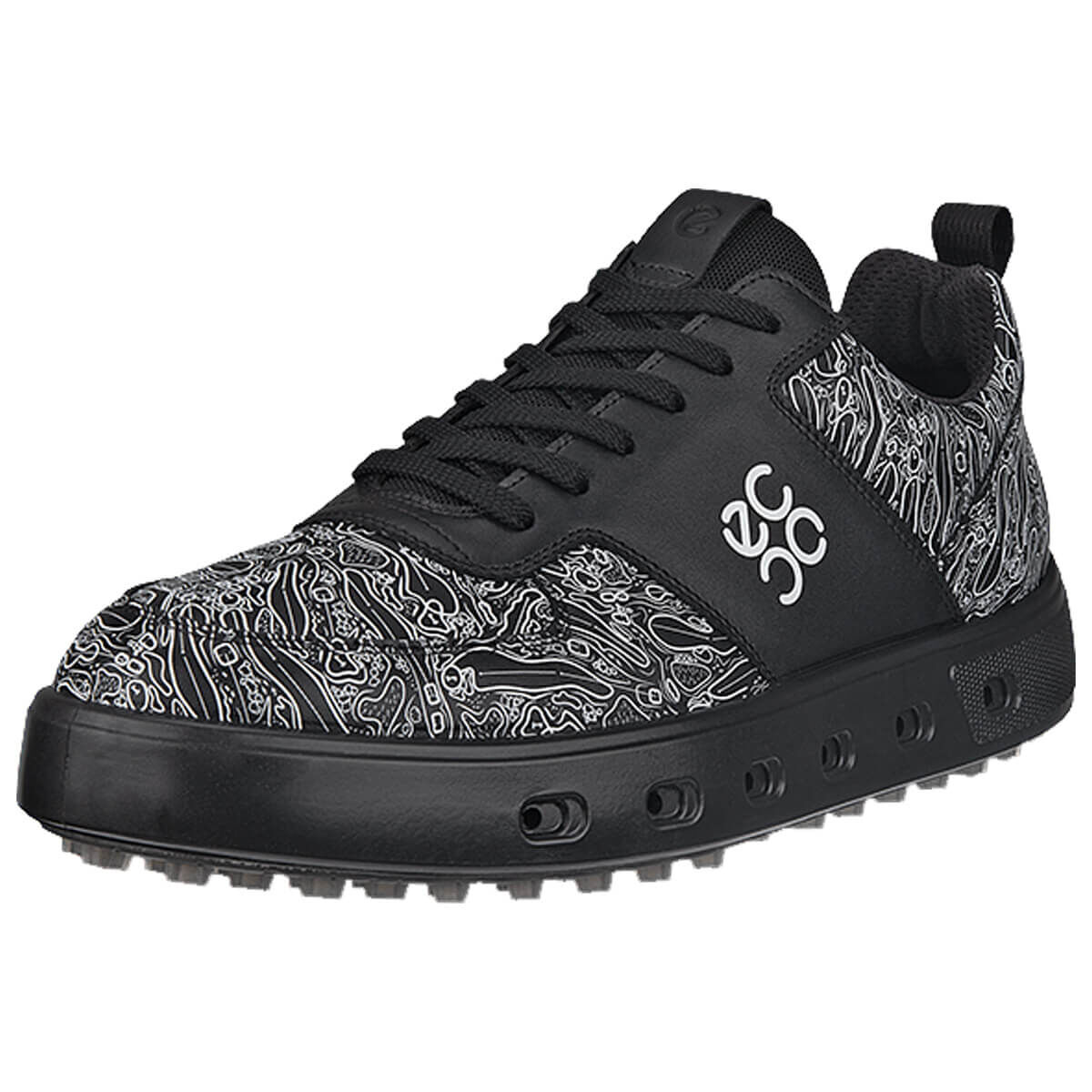 Ecco Mens Street 720 Hybrid Leather Waterproof Spikeless Golf Shoes