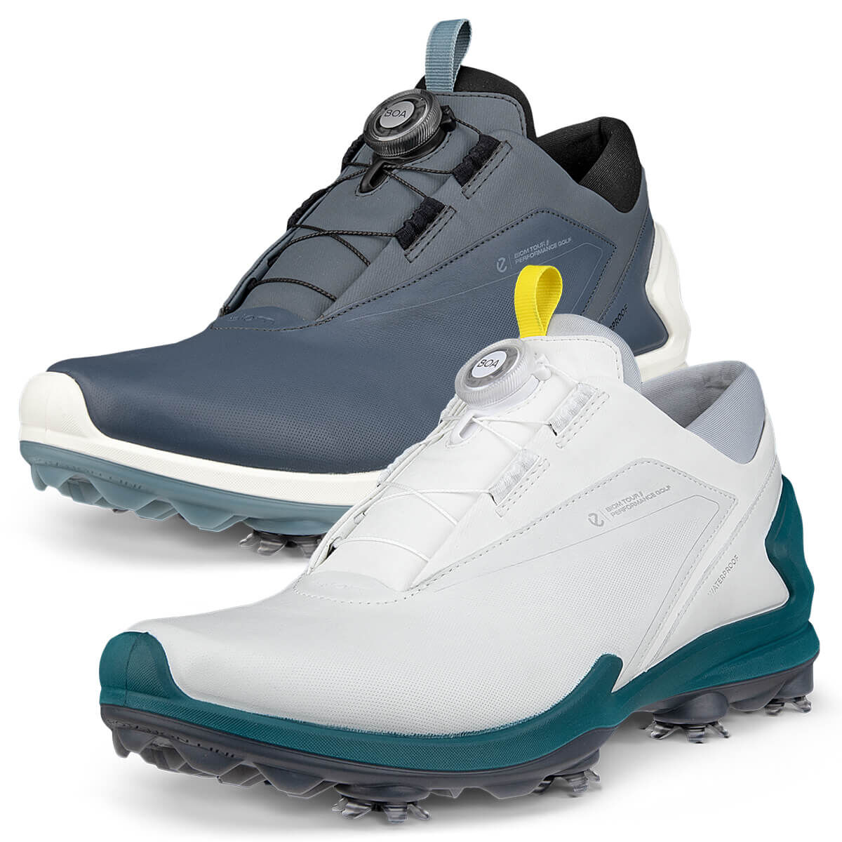 Ecco Mens BIOM Tour Boa Phorene Waterproof Leather Spiked Golf Shoes