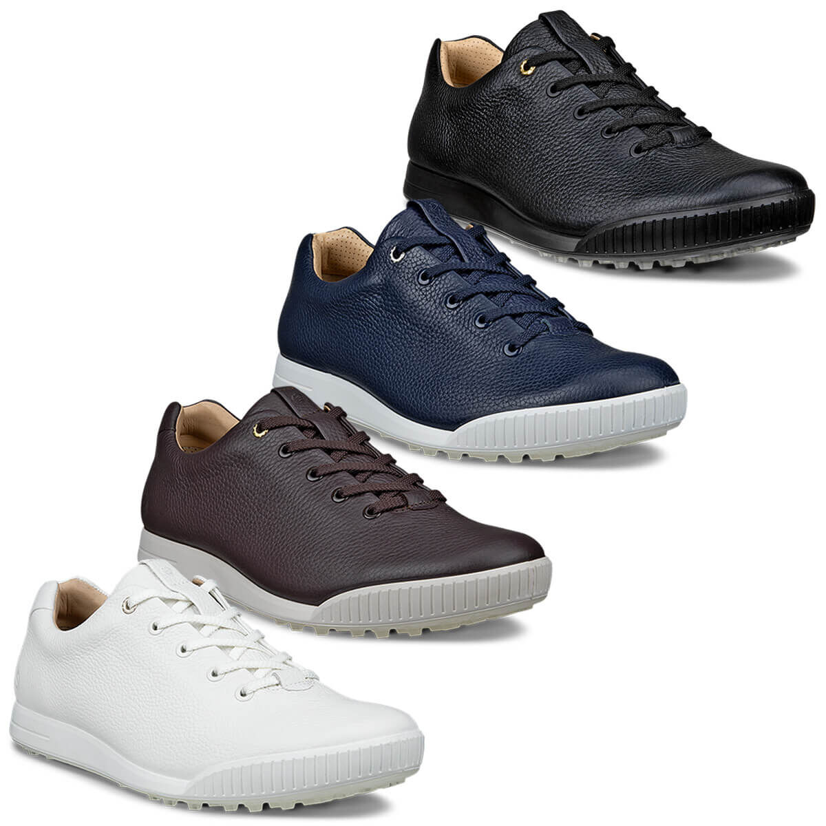 Ecco Mens 2026 Golf Street Retro Hybrid Waterproof Leather