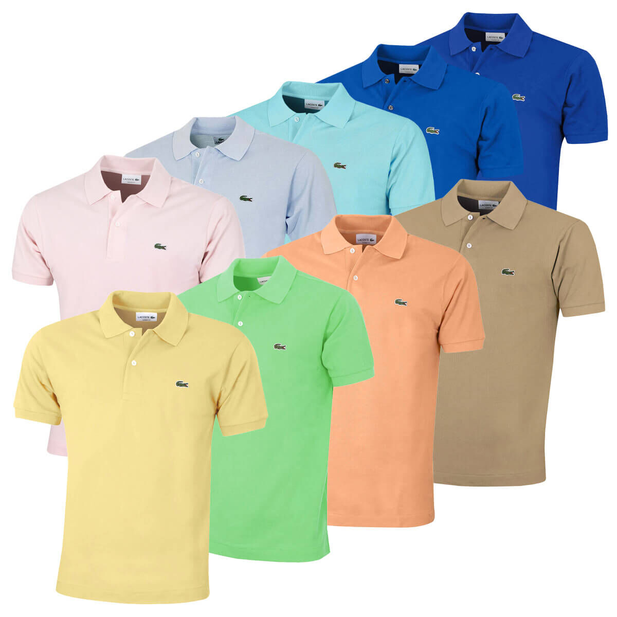 Lacoste Mens Classic Cotton L1212 Short Sleeve Polo Shirt