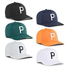 Puma Golf Mens 2025 Heritage P Tech Moisture Wicking Thick Brim Golf Cap