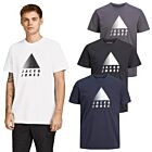 Jack & Jones Mens Scully Logo Short Sleeve Crew Neck Regular Fit T-Shirt
