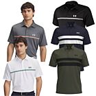 Under Armour Mens 2025 UA Playoff 3.0 Stripe Golf Loose Fit Polo Shirt