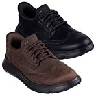 Skechers Mens 2025 Garza Sully Stretch Lace Leather Cushioned Slip-Ins Shoes