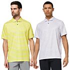 Oakley Mens Step Shade Stripe RC Hydrolix Moisture Wicking Polo Shirt
