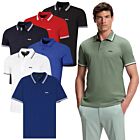 Hugo Boss Mens 2025 Paddy Stripe Cotton Breathable Contrast Golf Polo Shirt