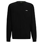 Hugo Boss Mens 2025 Ever-X Perforated Cotton Blend Tipped Crew Golf Sweater