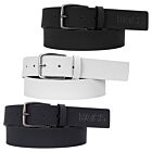 Hugo Boss Mens Italian Leather Tonal Buckle Printed Boss Logo Belt