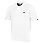 Hugo Boss Mens 2026 Ever-X Ribbed Seams Perforated Cotton Golf Polo Shirt