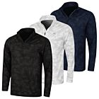 Puma Golf Mens Cloudspun Camo Moisture Wicking Quarter Zip Golf Sweater