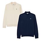 Lacoste Mens 2025 Quarter Zip Heat Regulating Technical Stretch Golf Sweater