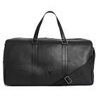 Lyle & Scott Mens Zipped Travel Premium 100% Leather Holdall