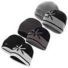 Calvin Klein Mens 2025 CK Logo Reversible Striped Knit Beanie Hat
