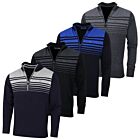 Calvin Klein Mens 2025 Rapid 1/2 Zip Durable Striped Soft Sweater