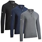 Callaway Golf Mens 2025 Windstopper 1/4 Zipped Thermal Opti-Dri Sweater