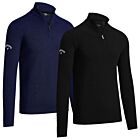 Callaway Mens Ribbed 1/4 Zip Tour Merino Woolmark Sweater