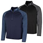 Callaway Golf Mens 2025 1/4 Zip Waffle Two-Tone Sport Midlayer Sweater