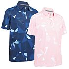 Callaway Golf Mens 2025 Kick Flip Print Moisture Wicking Golf Polo Shirt