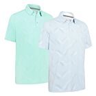 Callaway Golf Mens 2025 Warped Gingham Print Wicking Stretch Golf Polo Shirt