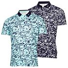 Calvin Klein Mens Abstract Print Easy Care Wicking Golf Polo Shirt