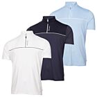 Calvin Klein Mens Grange Mock Neck Moisture Wicking Golf Polo Shirt
