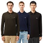 Lacoste Mens 2025 DH5523 Long Sleeved Organic Cotton Blend Polo Shirt